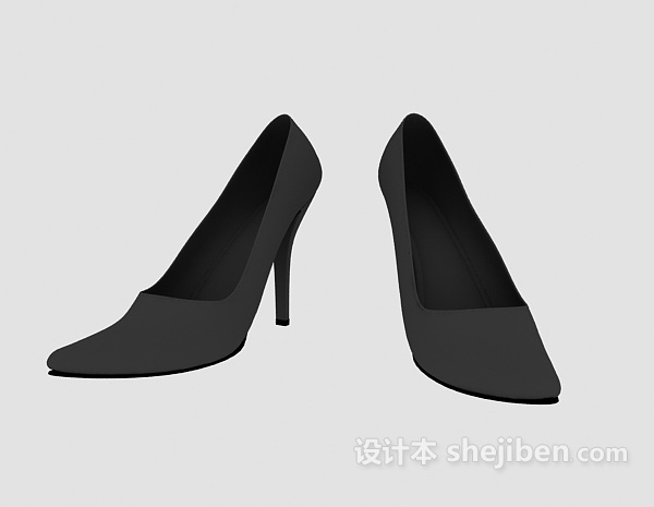免费女士皮鞋3d模型下载