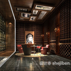 中式茶室3d模型下载