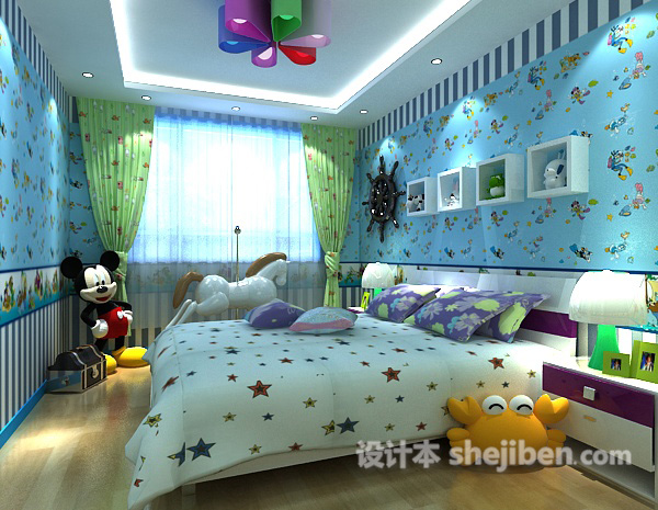 儿童卧室3d模型下载