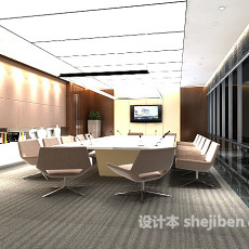 办公会议室3d模型下载