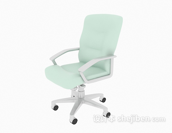 浅色清新办公椅3d模型下载