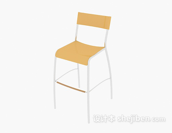免费简约大方吧台椅3d模型下载