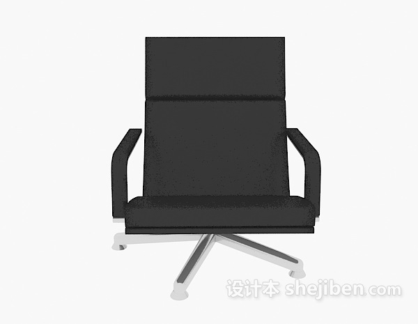 免费黑色简约风格办公椅3d模型下载