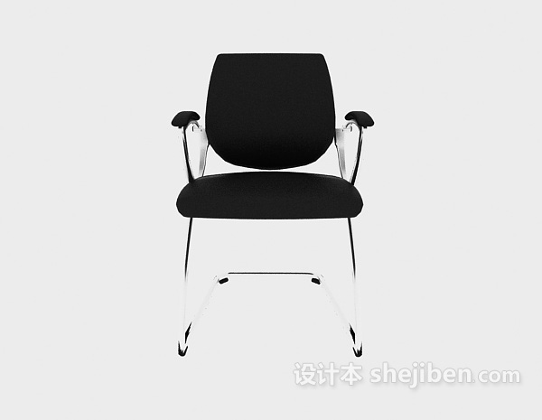 现代风格黑色传统办公椅3d模型下载