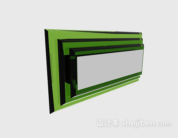 绿色壁灯3d模型下载