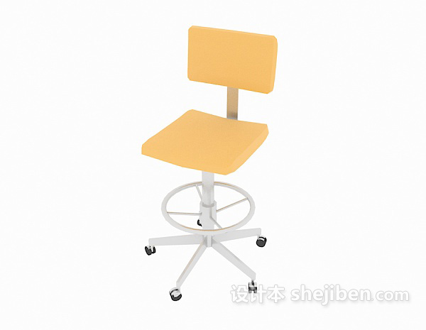 免费可移动吧台椅3d模型下载