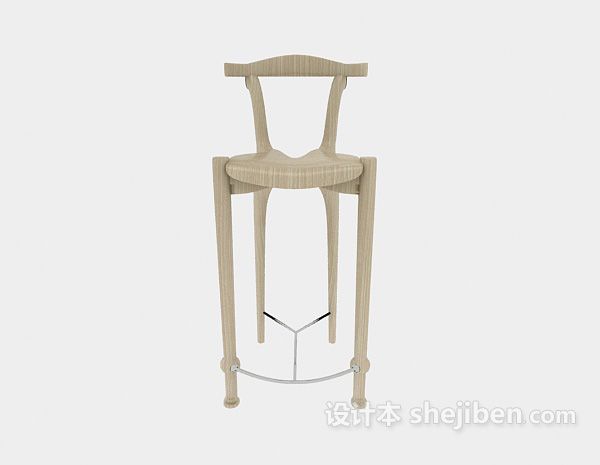 现代风格简约个性高脚椅3d模型下载