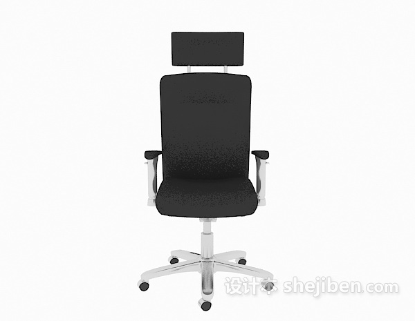 现代风格现代黑色简约办公椅3d模型下载