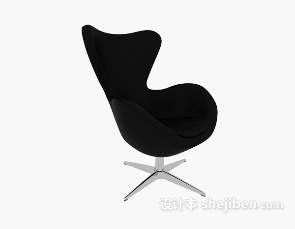 黑色天鹅椅3d模型下载
