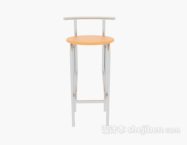 现代风格简约酒吧高脚椅3d模型下载