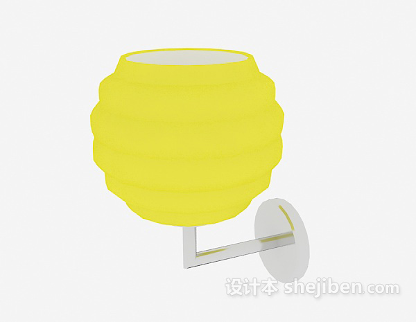 黄色蜂窝状壁灯3d模型下载
