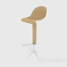 灰色高脚休闲椅子3d模型下载