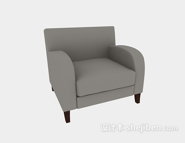 免费单人扶手沙发3d模型下载