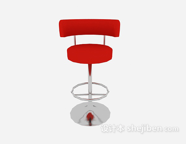 现代风格红色时尚休闲椅子3d模型下载