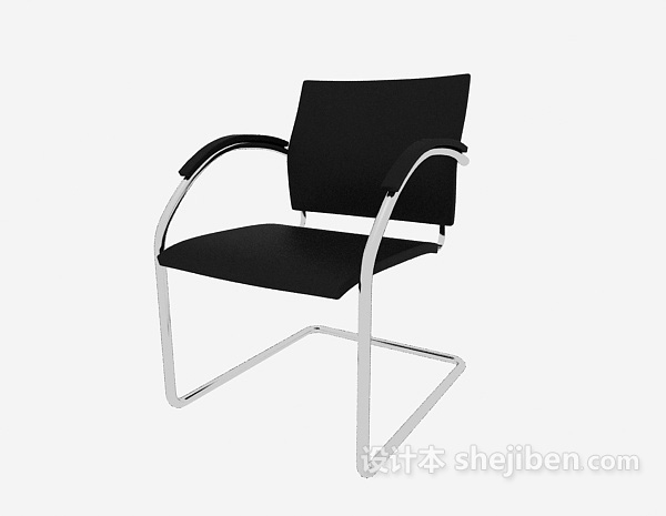 现代风格公司黑色扶手办公椅3d模型下载