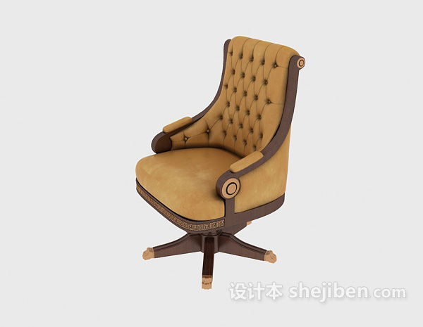 免费欧式风格老板椅3d模型下载