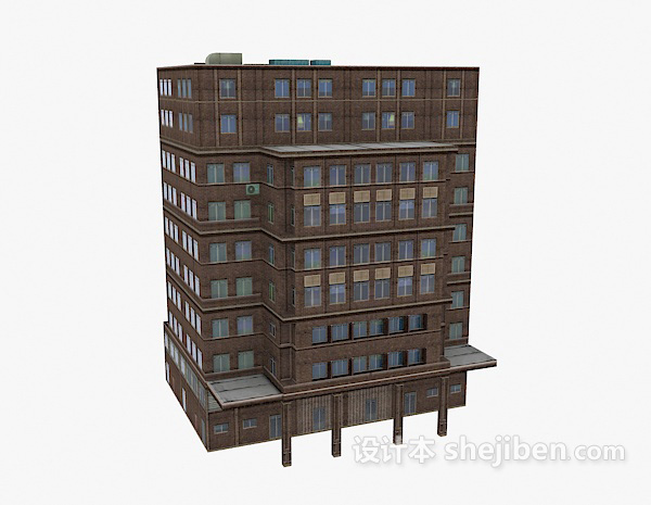 免费商业楼建筑3d模型下载