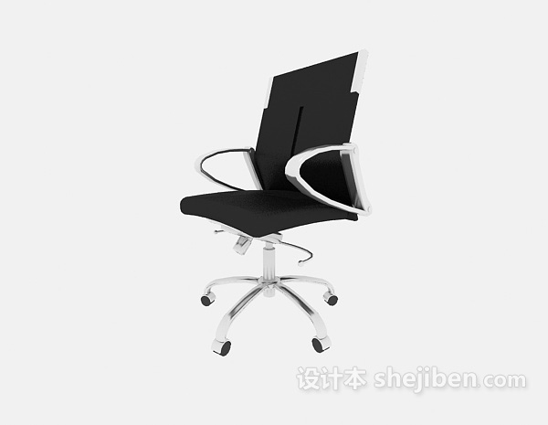 免费黑色会议椅3d模型下载