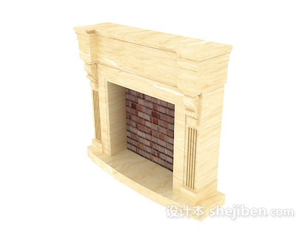 家用小型壁炉3d模型下载
