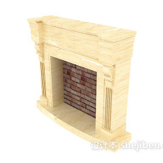 家用小型壁炉3d模型下载