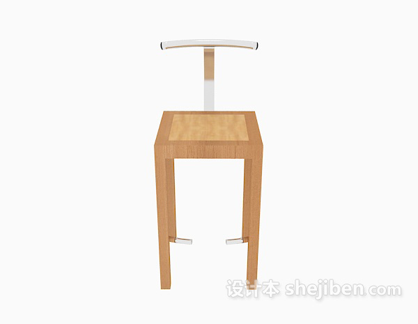 现代风格实木简约高脚椅3d模型下载