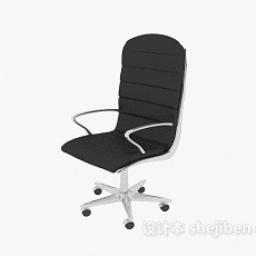 可移动黑色办公椅3d模型下载