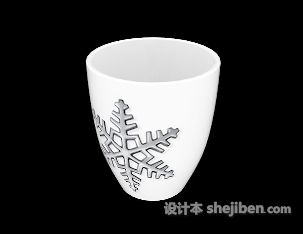 现代风格陶瓷茶杯3d模型下载