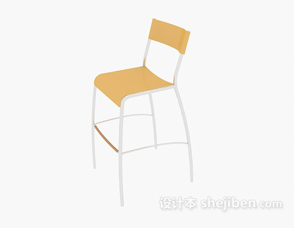 简约大方吧台椅3d模型下载