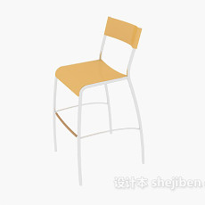 简约大方吧台椅3d模型下载