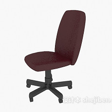 红色移动办公椅3d模型下载