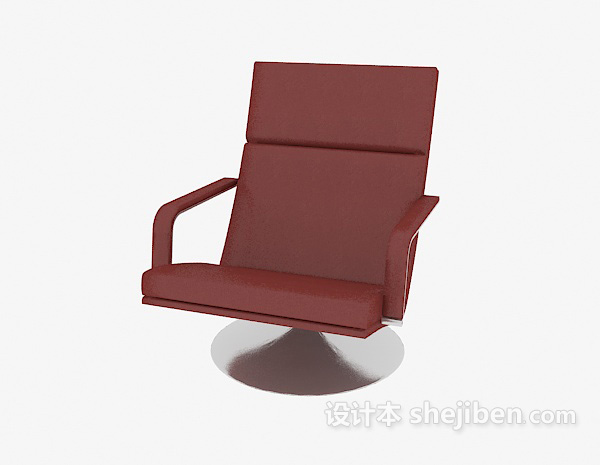 免费简约红色办公椅3d模型下载