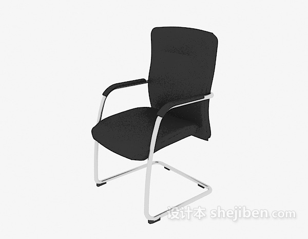 黑色简洁办公椅3d模型下载