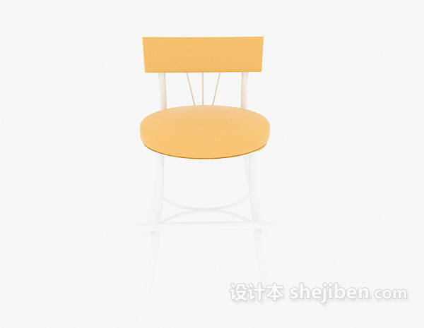 现代风格黄色简约家居椅3d模型下载