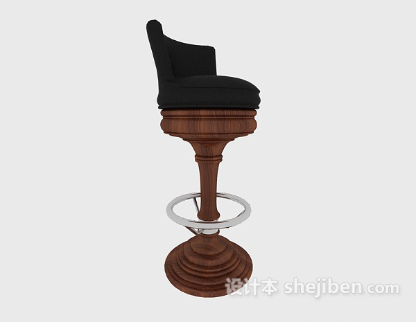 欧式精致高脚椅3d模型下载