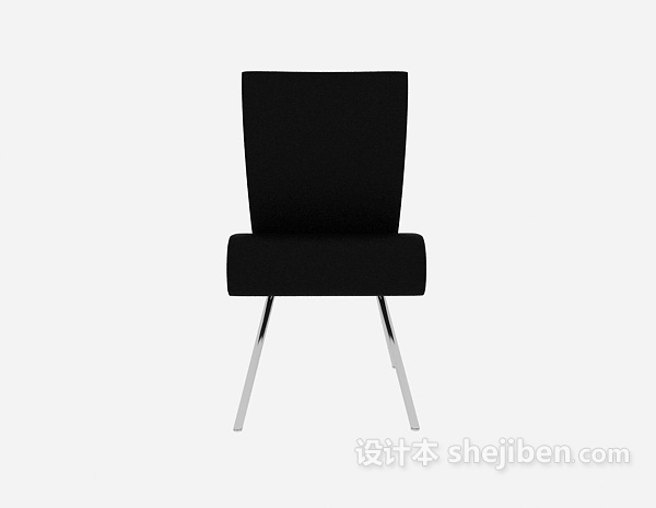 现代风格黑色简约办公椅子3d模型下载