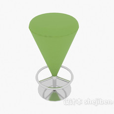 绿色高脚凳子3d模型下载