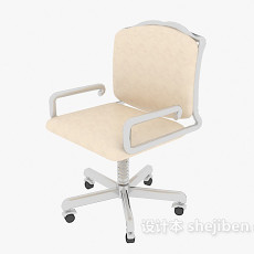 浅色移动办公椅3d模型下载