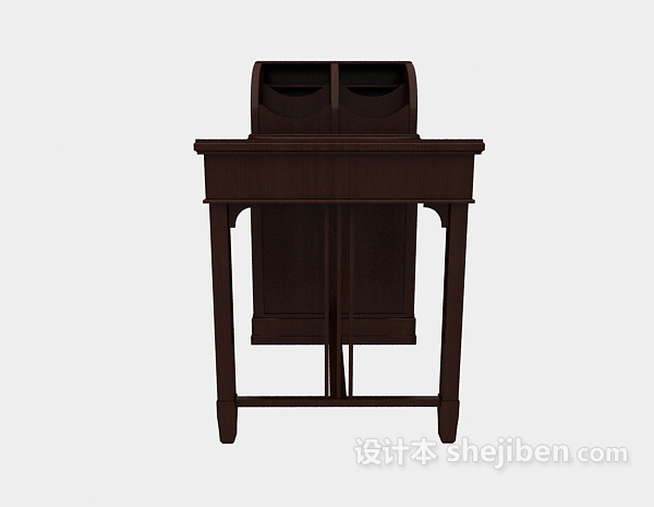 欧式风格欧式实木传统书桌3d模型下载