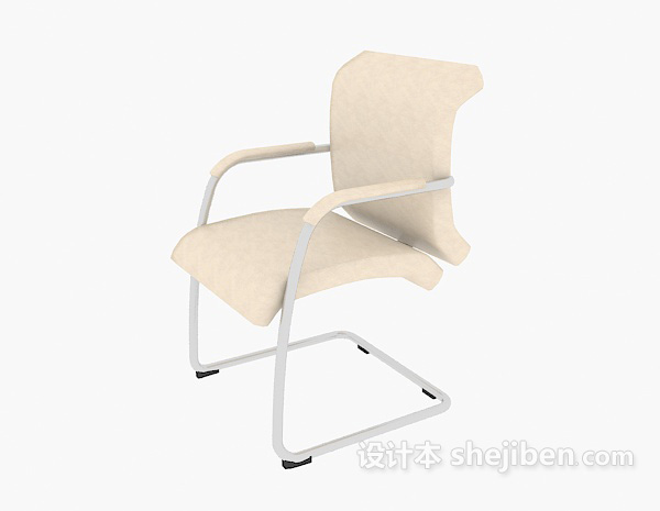 浅色办公椅3d模型下载