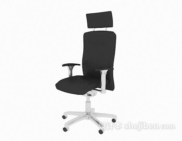 现代黑色简约办公椅3d模型下载