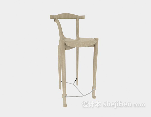 免费简约个性高脚椅3d模型下载