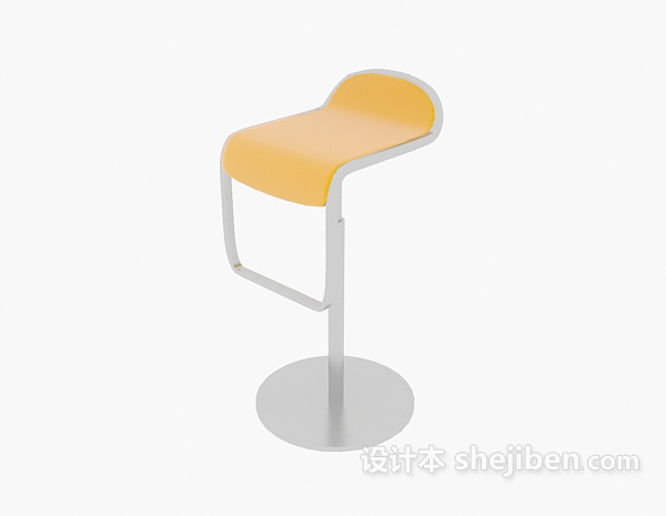 简约吧台椅3d模型下载