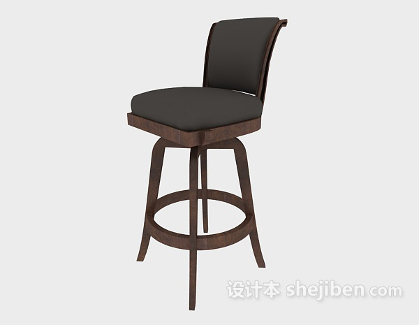简约欧式高脚椅3d模型下载