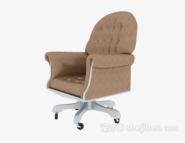 现代皮质办公椅3d模型下载