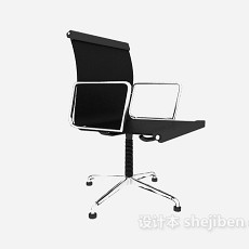 黑色网布办公椅子3d模型下载