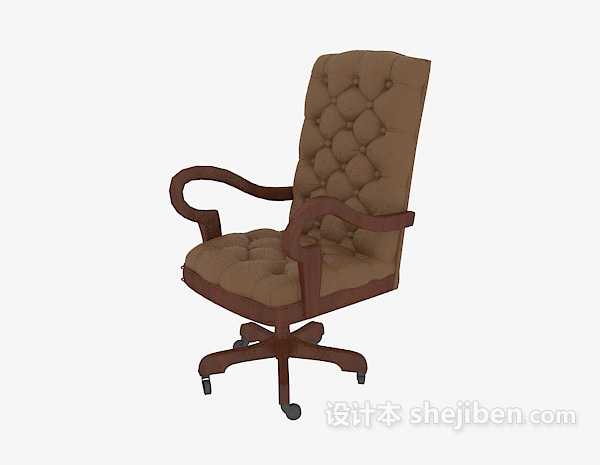 欧式老板办公椅3d模型下载