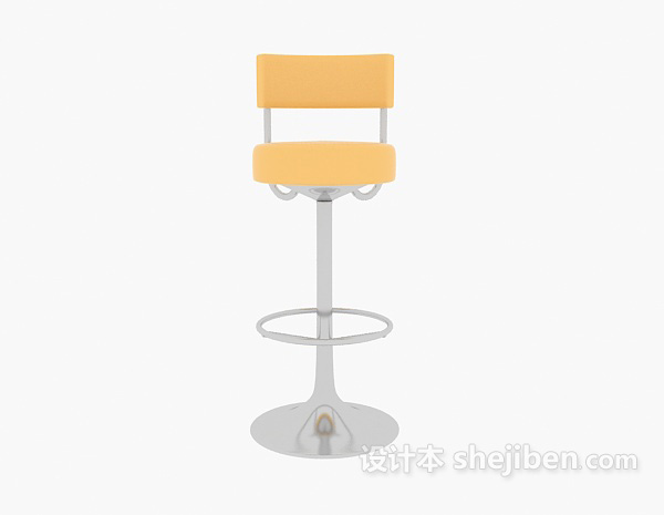 现代风格现代高脚吧台椅3d模型下载