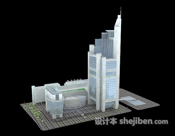 室外建筑物3d模型下载
