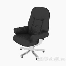 黑色皮质老板椅3d模型下载