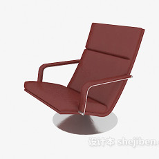 简约红色办公椅3d模型下载